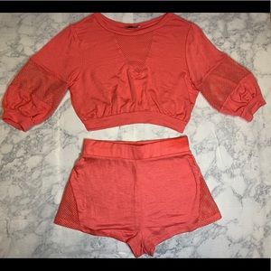 Fashion Nova crop top and shorts
